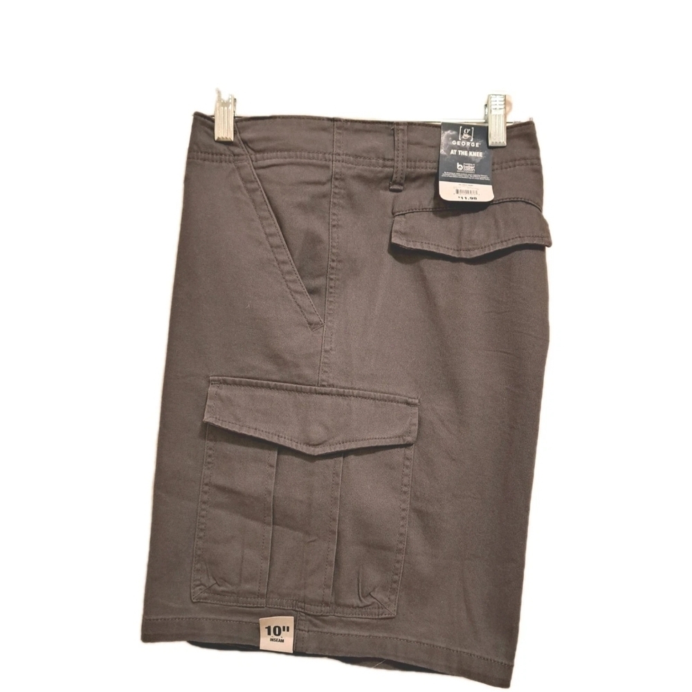 George's Charcoal Gray Cargo Shorts Gorpcore Size 42 Inseam 10 New with Tags